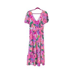 Lilly Pulitzer Grace Tiered Midi Size 8